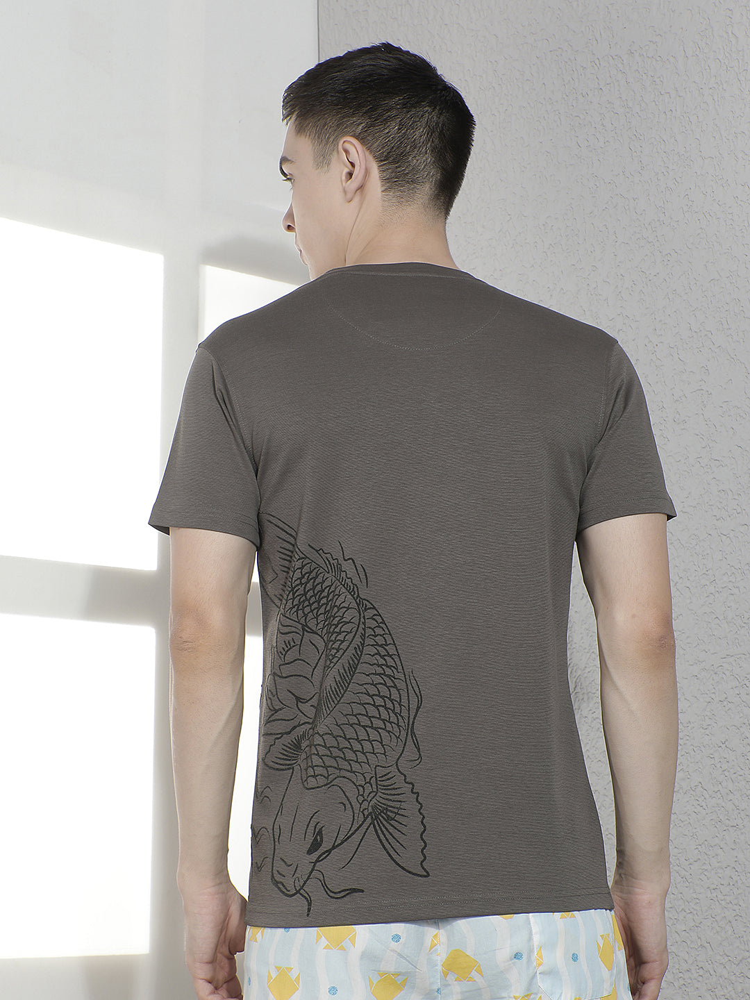 Grey Graphic Printed T-Shirt