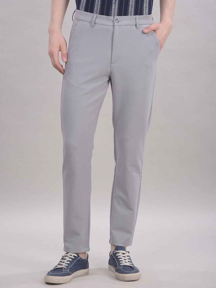 Street Grey Knit Trousers