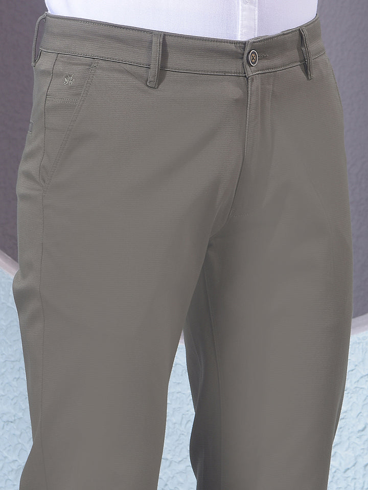 Modern Olive Straight Trousers