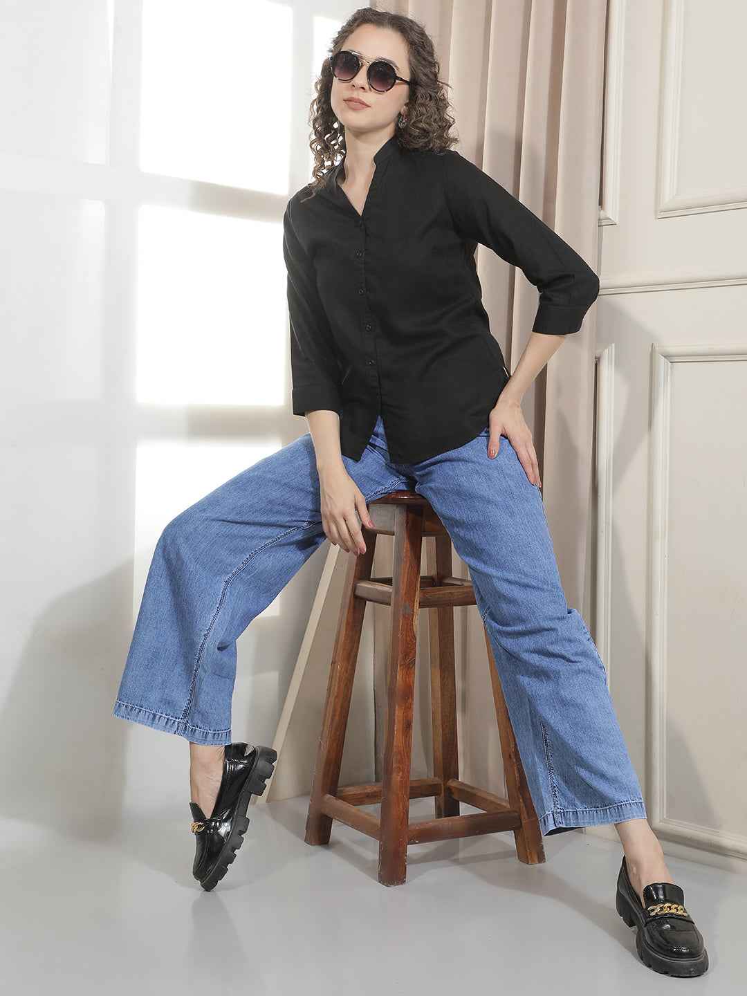 Dashing Black Luxe Linen Shirt