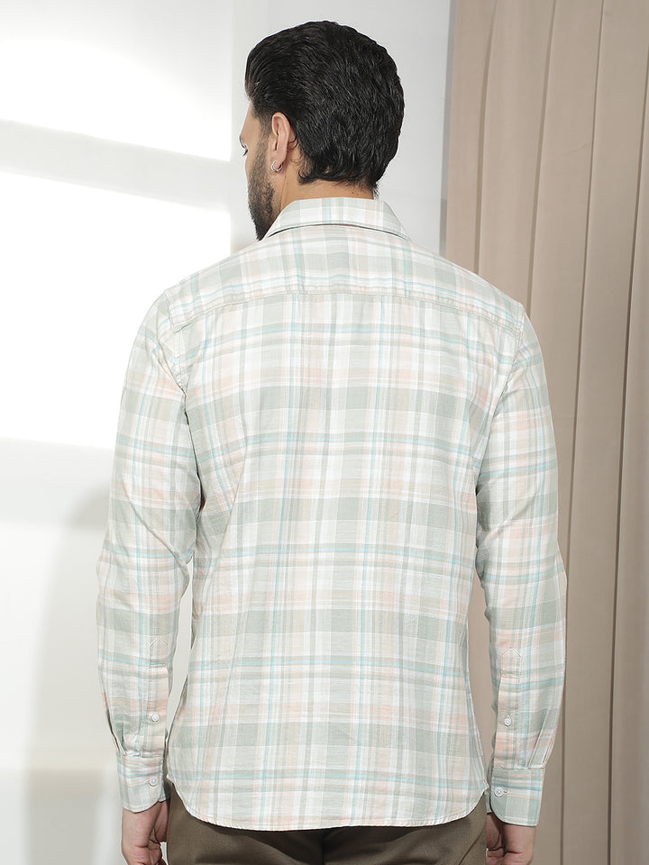 Multi-Color Checked 100% Cotton Shirt