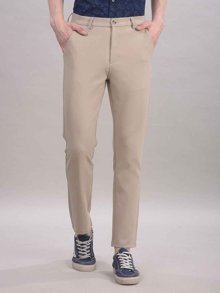 Urban Beige Knit Trousers