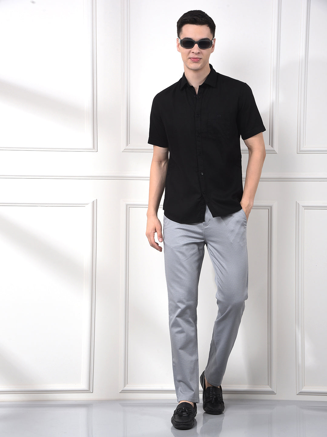 Soft Washed Linen Black Shirt