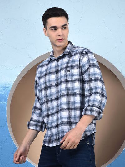 Blue Checked 100% Cotton Shirt