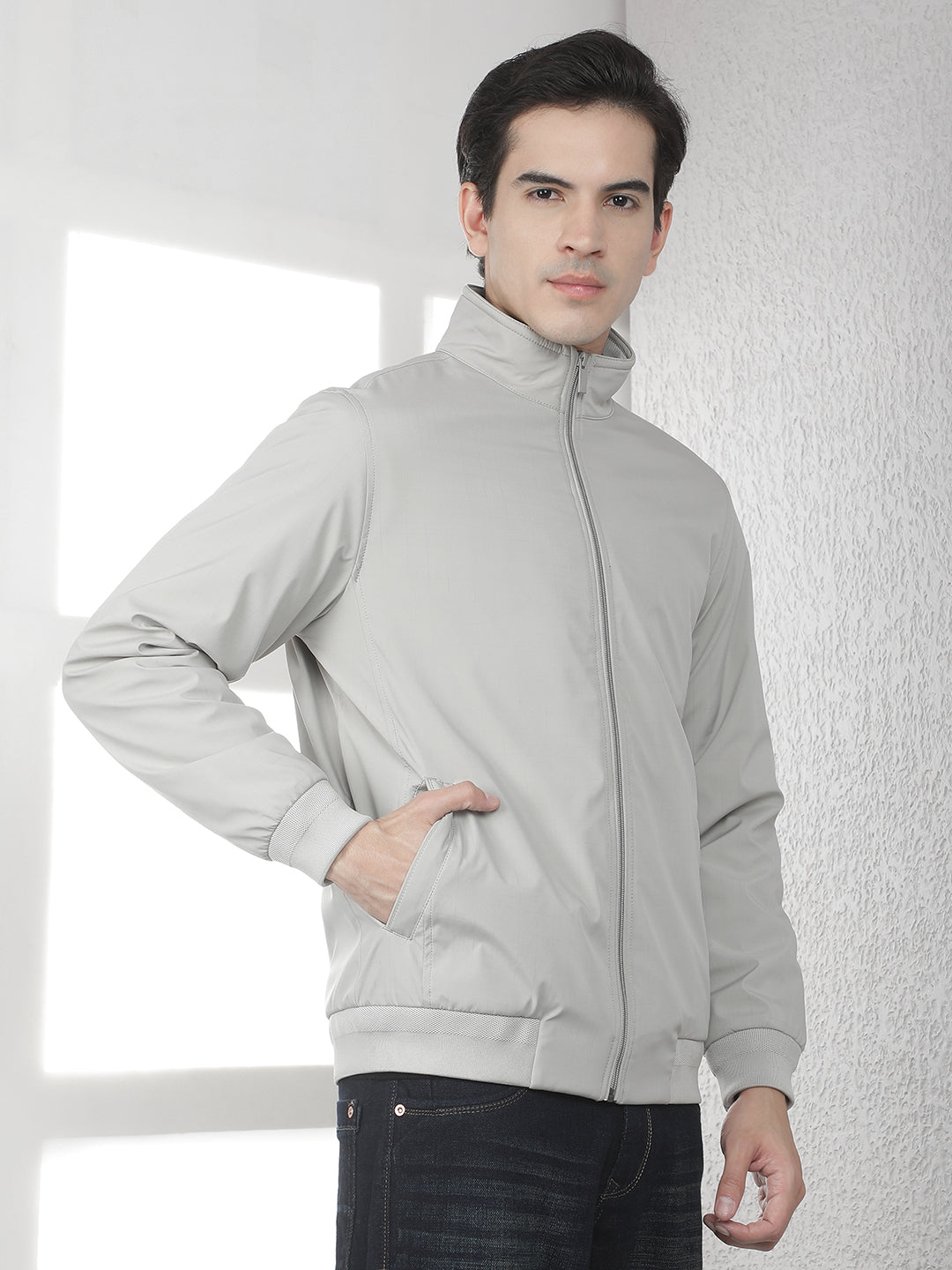 Luxe Graphite Grey Bomber Jacket