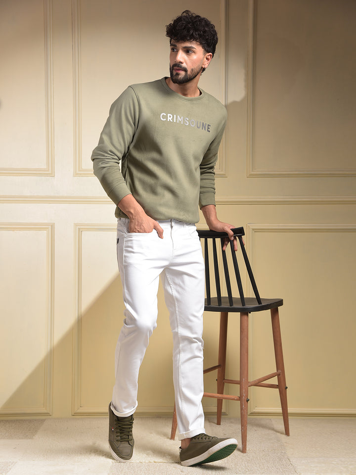 Green Embellished Sweatshirt