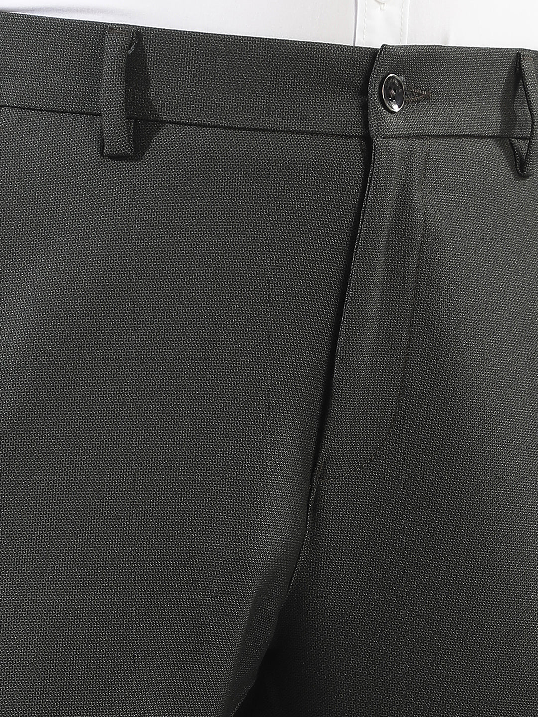 Minimalist Leaf Green Printed Trousers