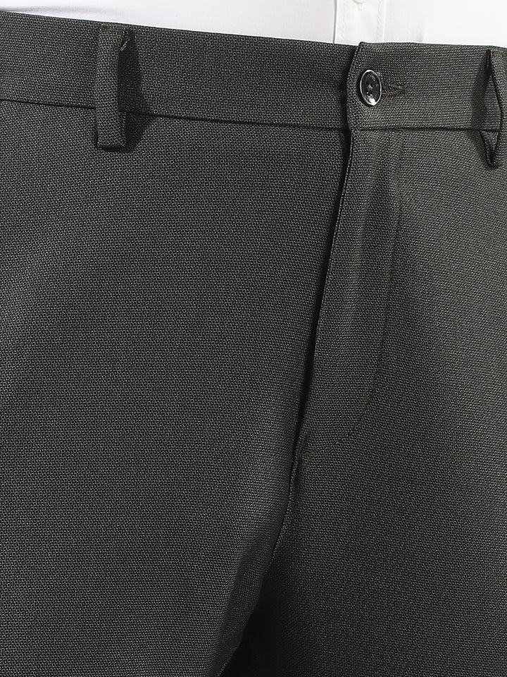 Minimalist Leaf Green Printed Trousers