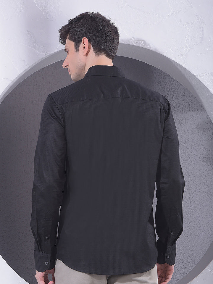Sleek Black Casual Shirt