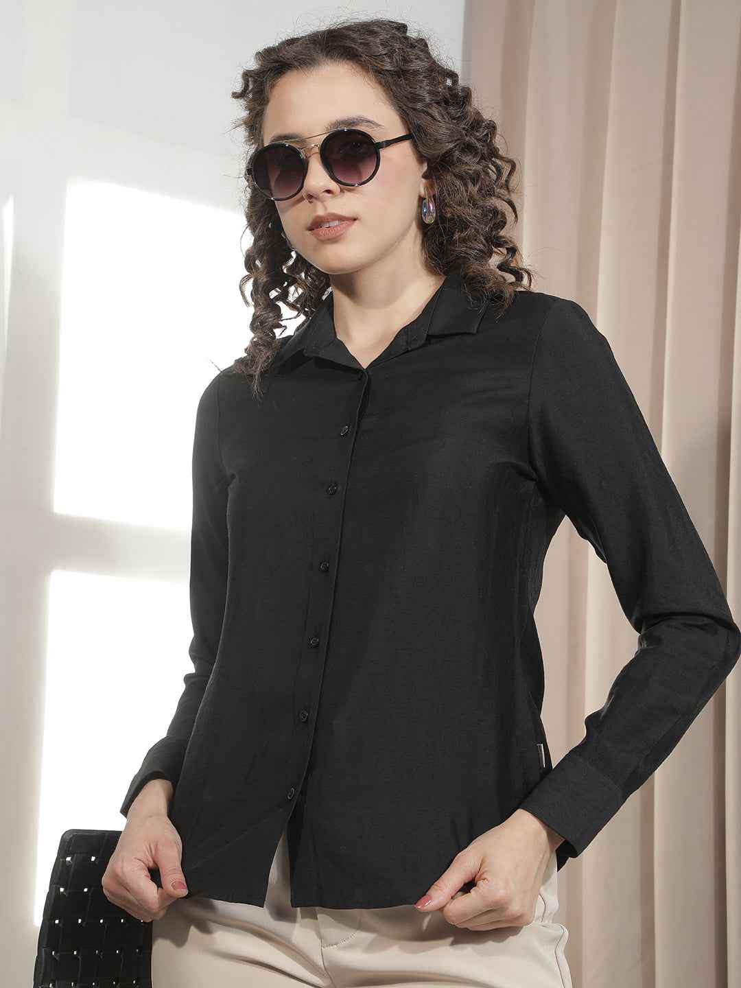 Midnight Black Casual Shirt