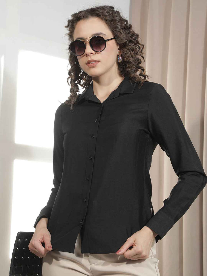 Midnight Black Casual Shirt