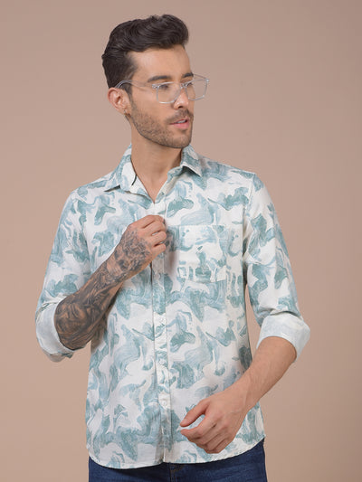Green Printed Shirt
