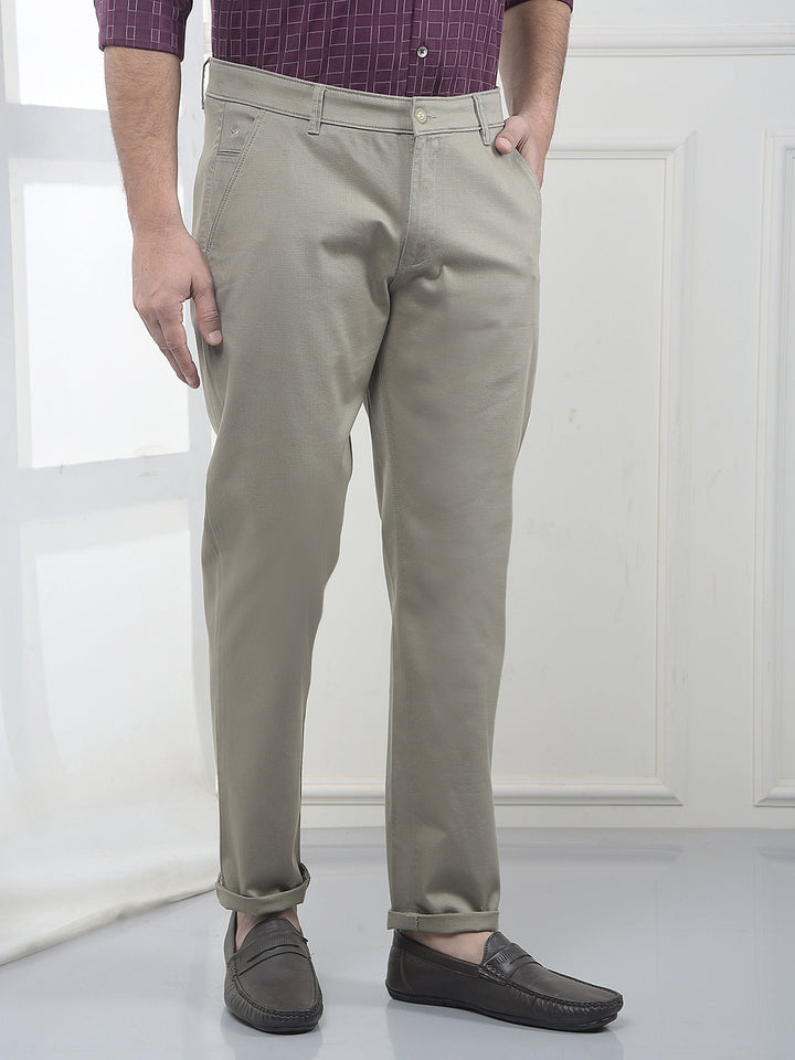 Khaki Dobby Trousers