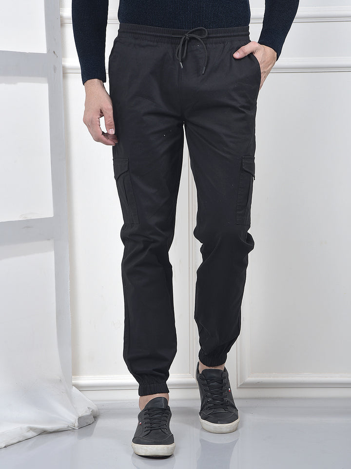 Chic Black Cargo Joggers