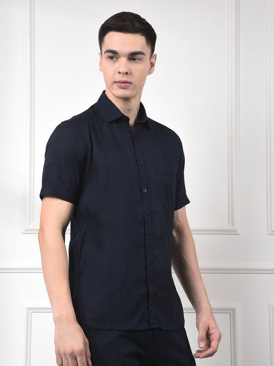 Ocean Blue Linen Essential Shirt