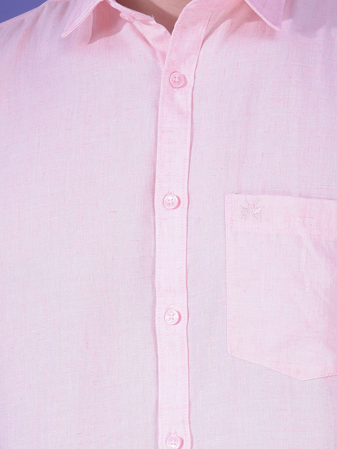 Blush Pink Linen Shirt