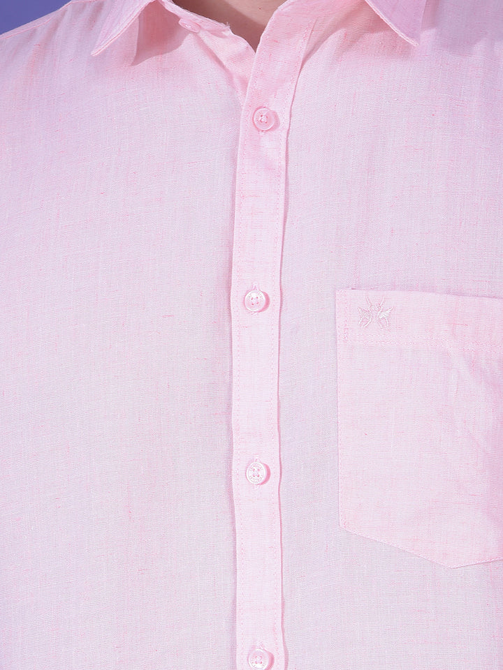 Blush Pink Linen Shirt