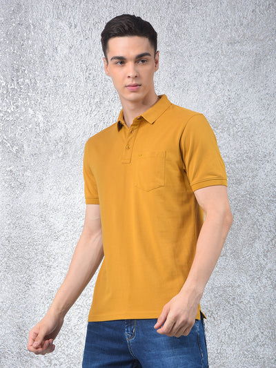 Mustard Polo Neck T-Shirt