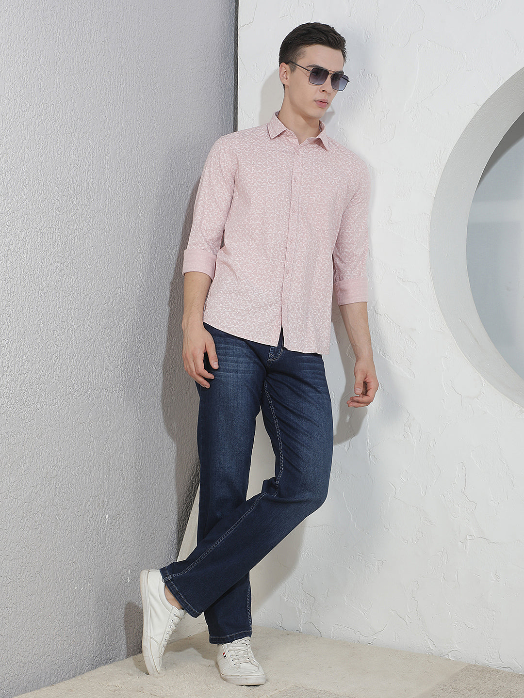 Pink Abstract Print Shirt
