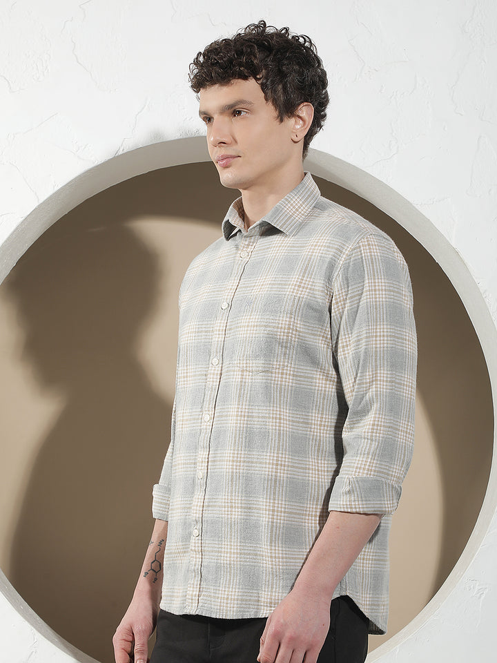 Fawn 100% Cotton Checked Shirt