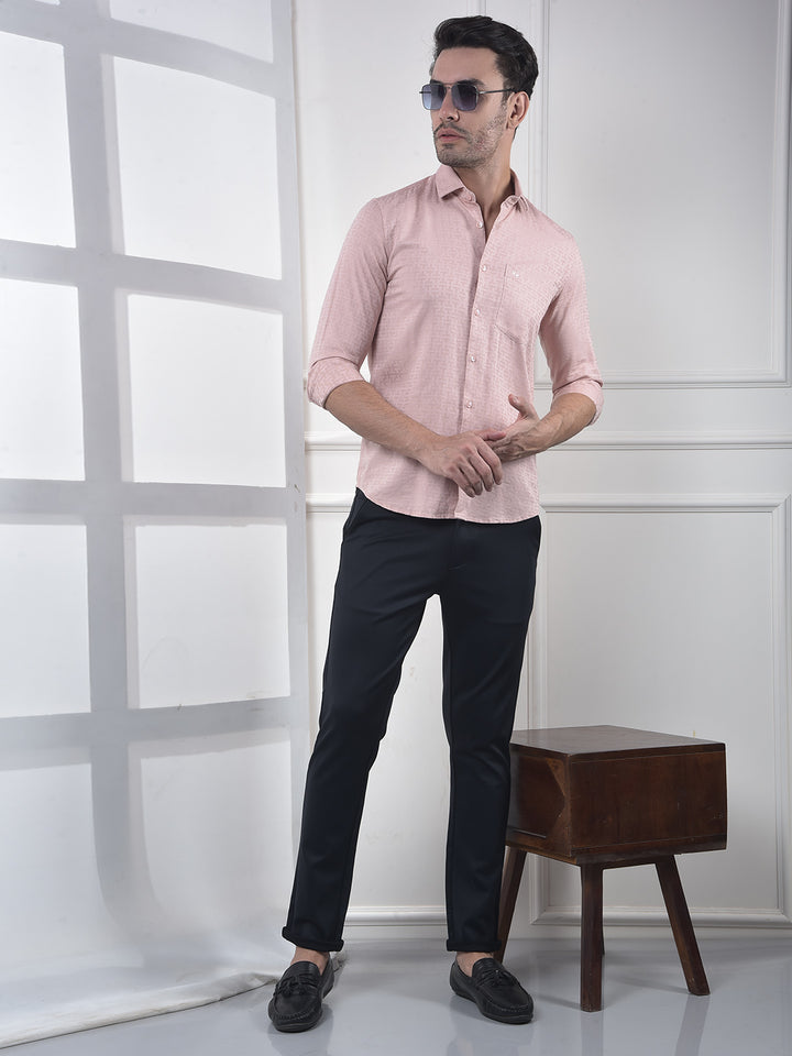 Pink Printed 100% Cotton Shirt