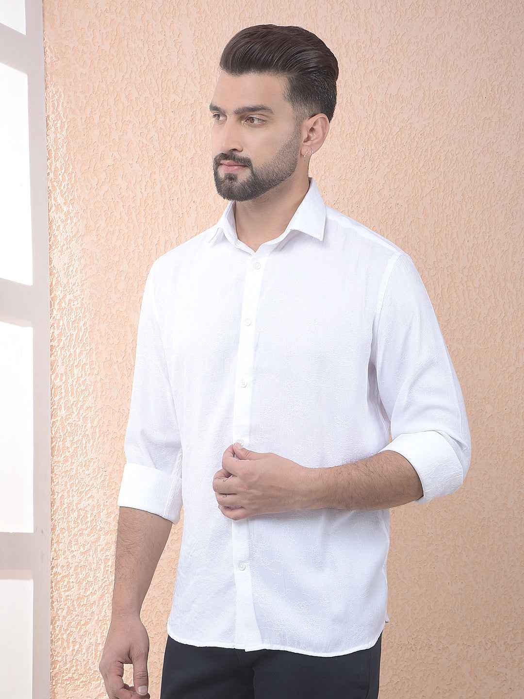 White Embroidered Shirt
