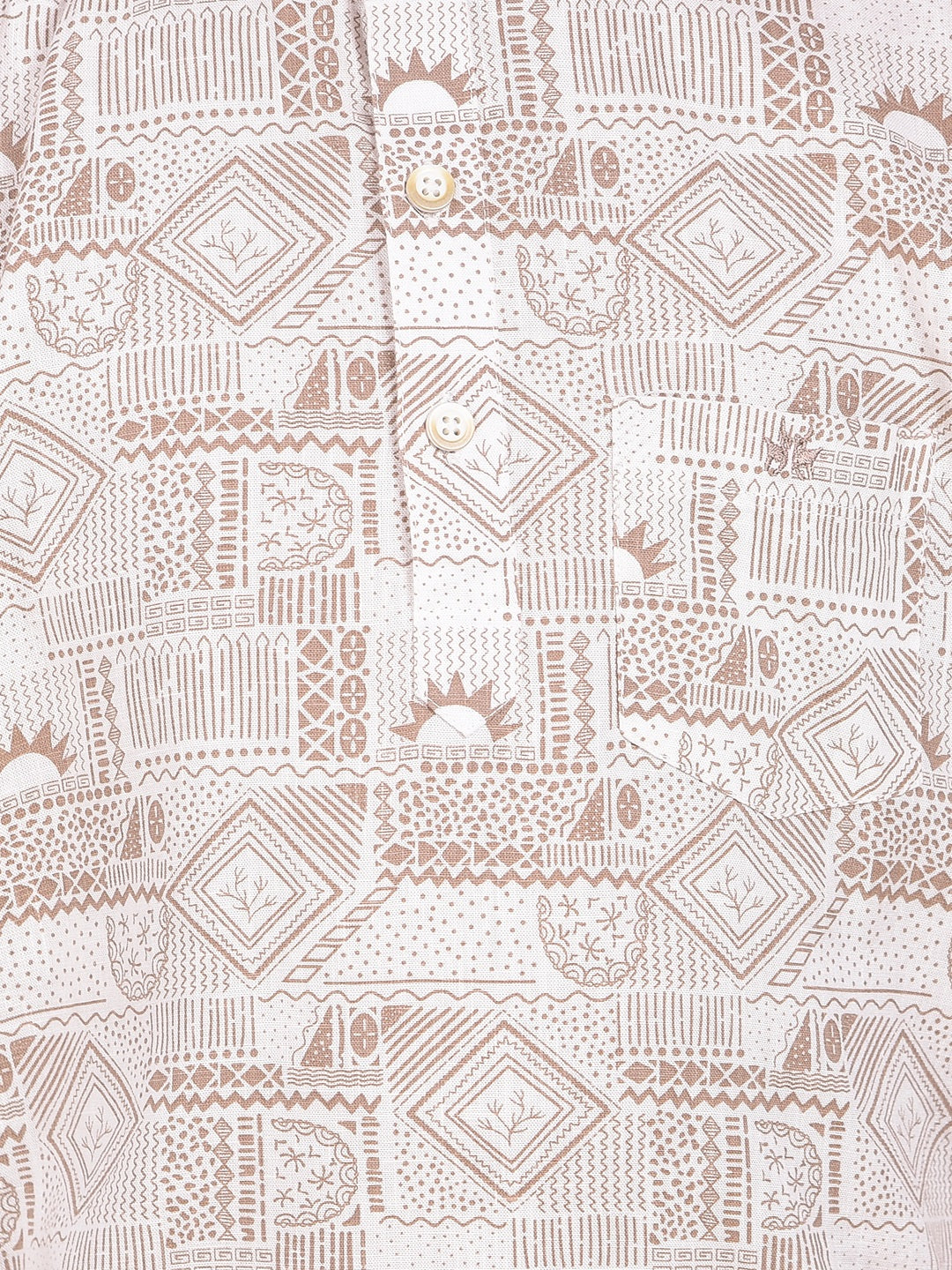 Vivid Brown Printed Kurta