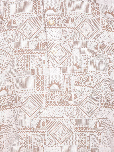Vivid Brown Printed Kurta