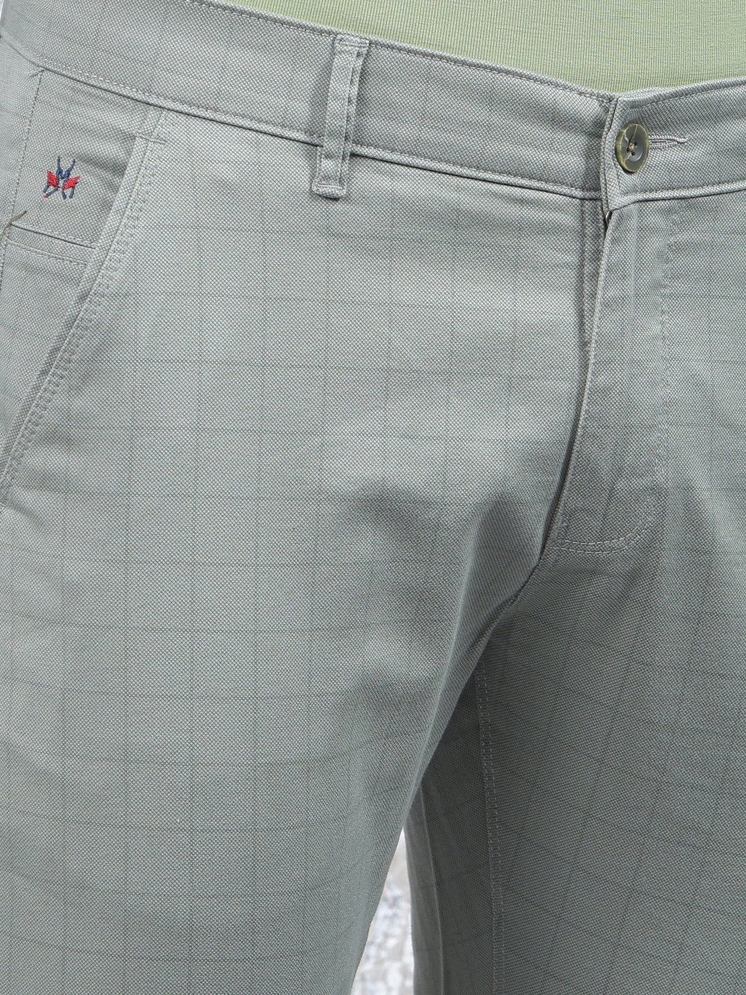 Beige Printed Trousers-Men Trousers-Crimsoune Club