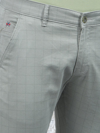 Beige Printed Trousers-Men Trousers-Crimsoune Club