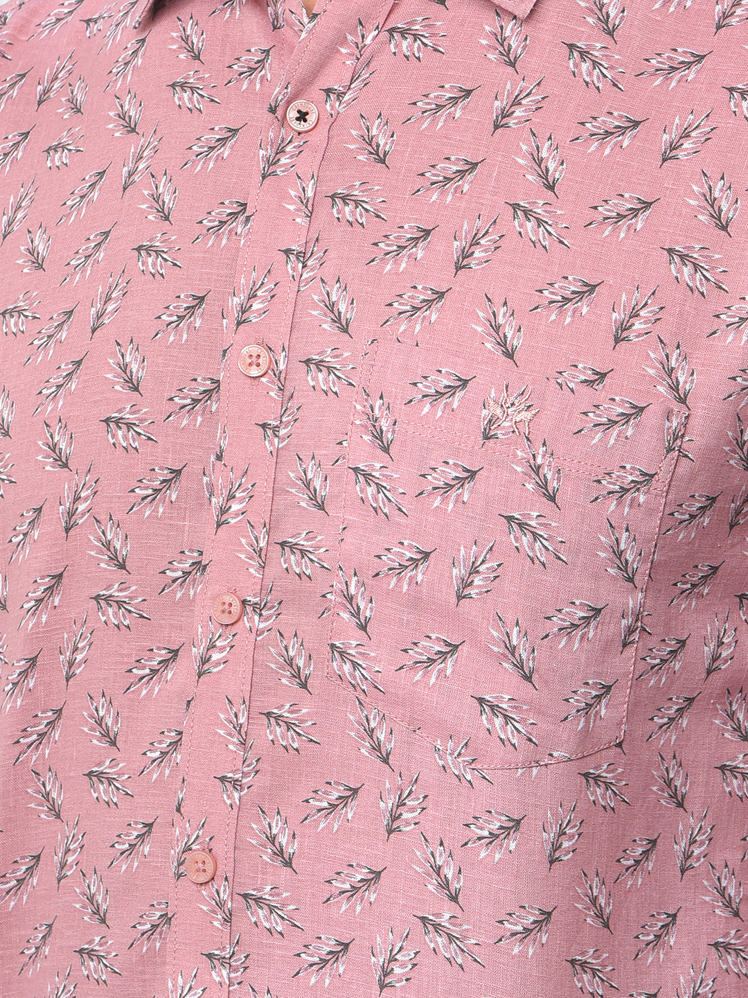 Pink Printed Shirt-Men Shirts-Crimsoune Club
