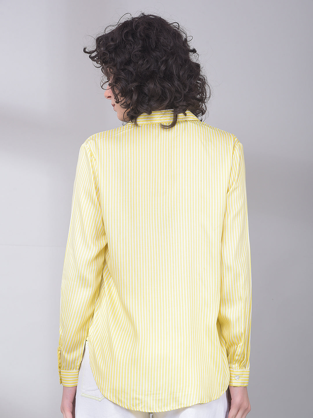 Yellow Vertical Striped Shirt