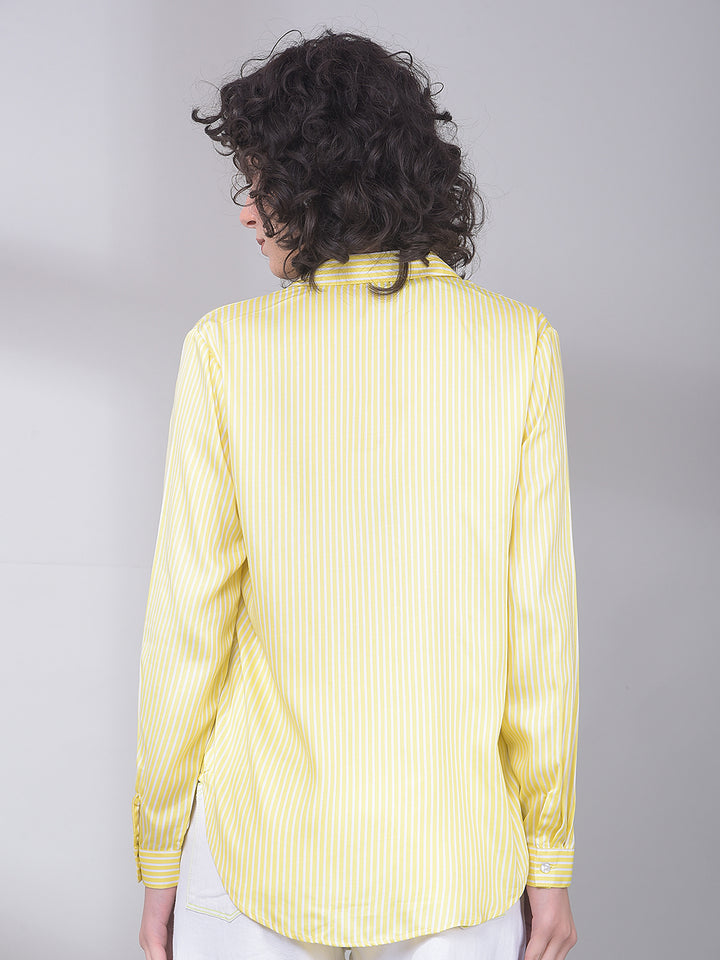 Yellow Vertical Striped Shirt