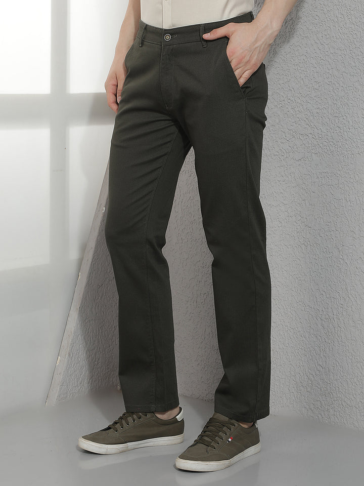 Olive Straight Trousers