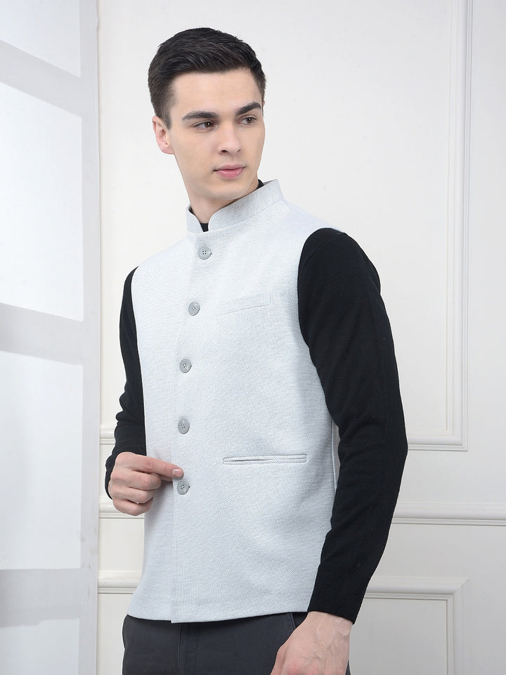 Athleisure Grey Jacquard Waist Coat