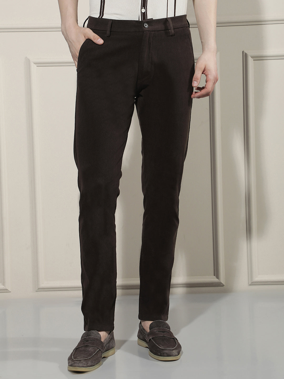 Classic Warm Brown Corduroy Trousers