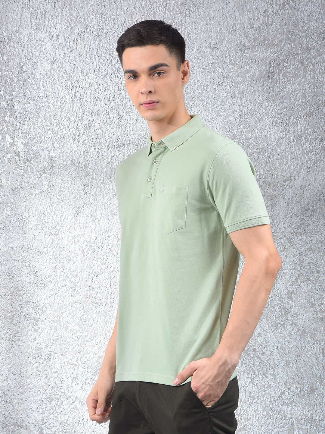 Green Polo Neck T-Shirt