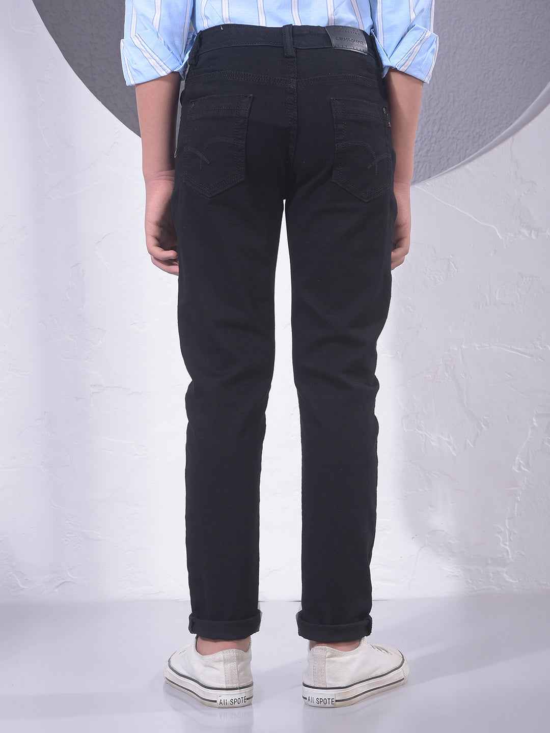 Jet Black Streetwear Jeans