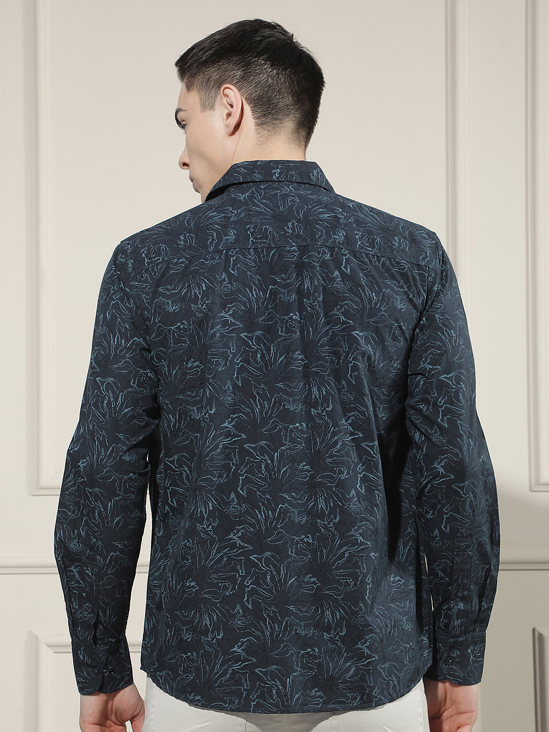 Blue Abstract Print Shirt