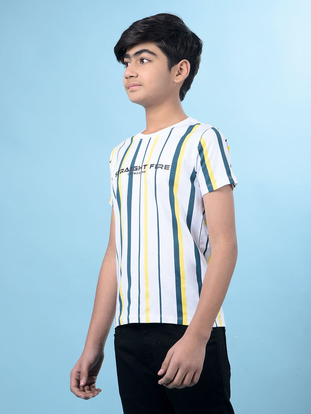 White Vertical Stripes T-Shirt
