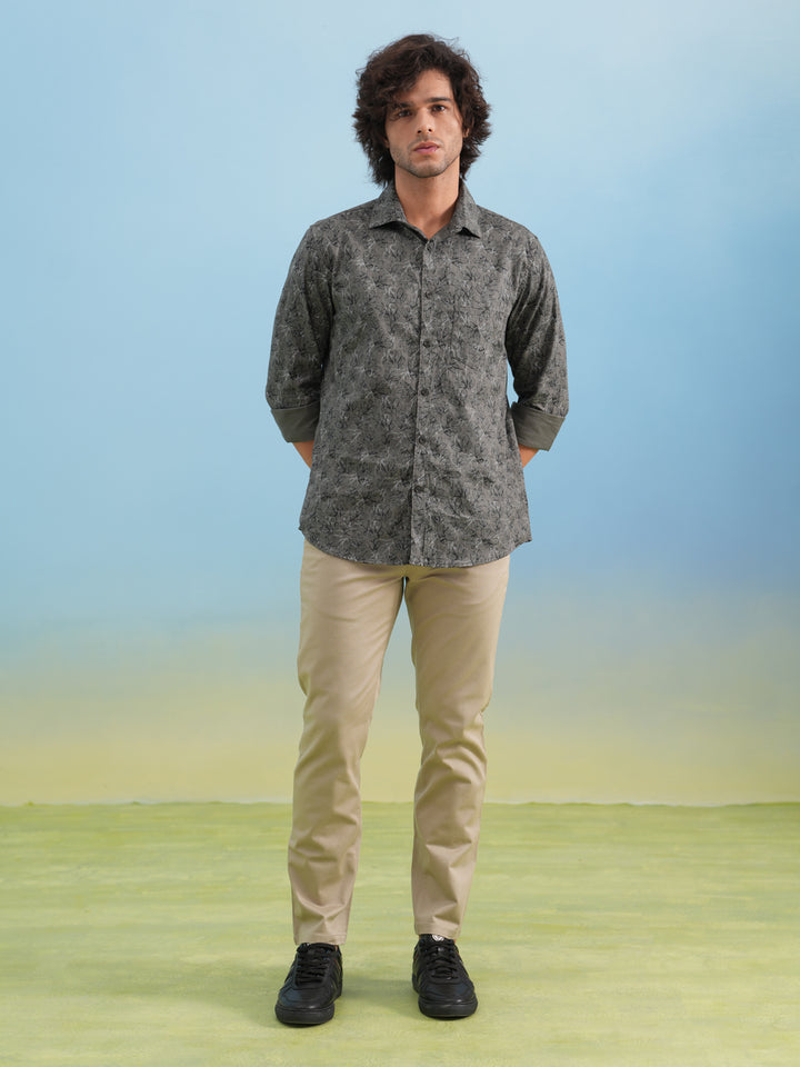 Contemporary Straight Dobby Trousers