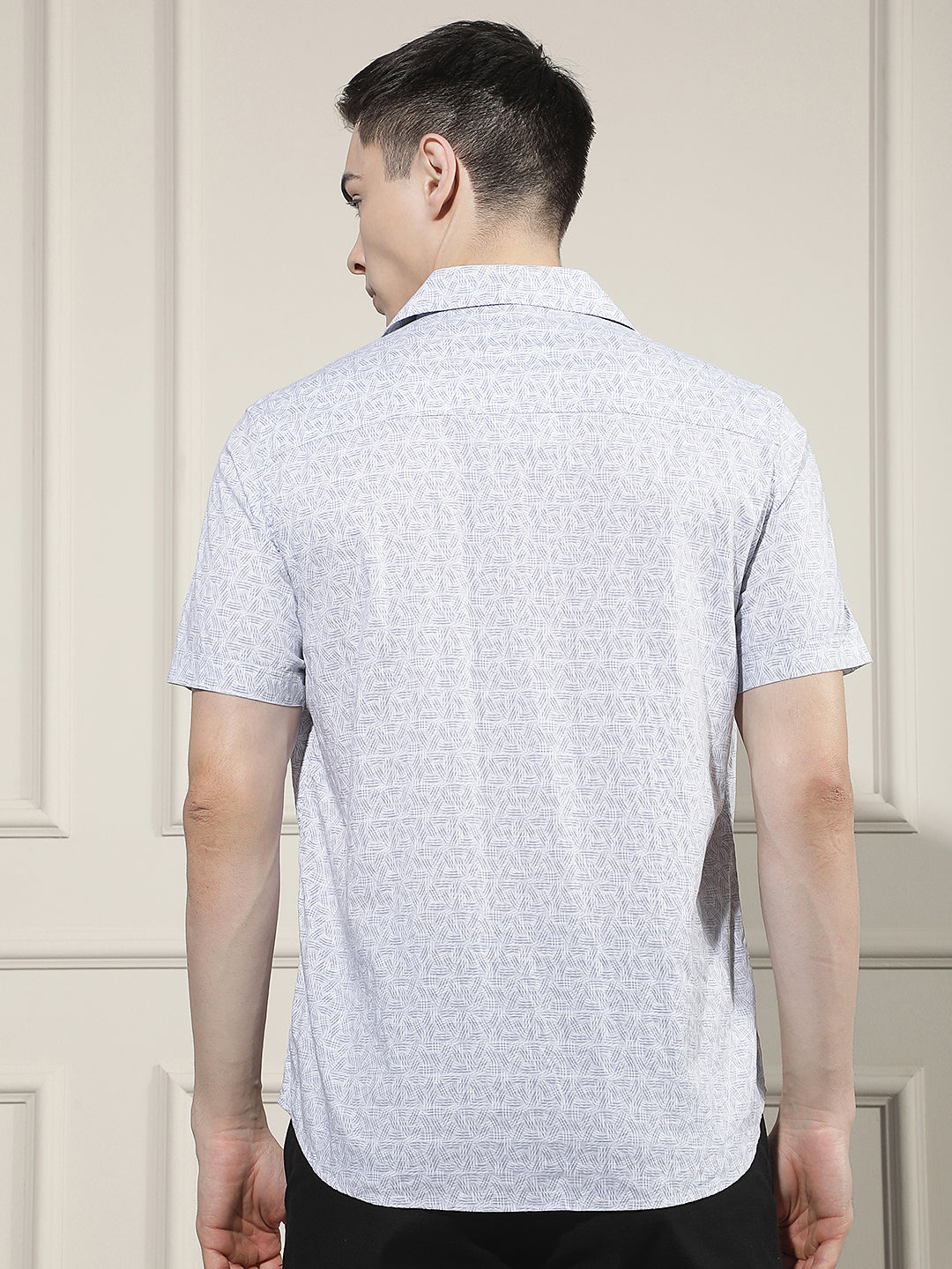 Light Grey Abstract Printed Shirt