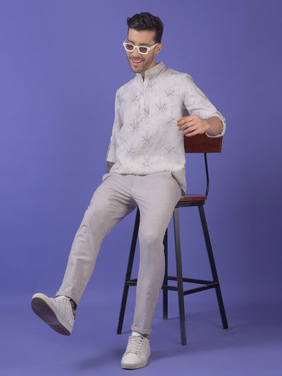 Grey 100% Cotton Trousers