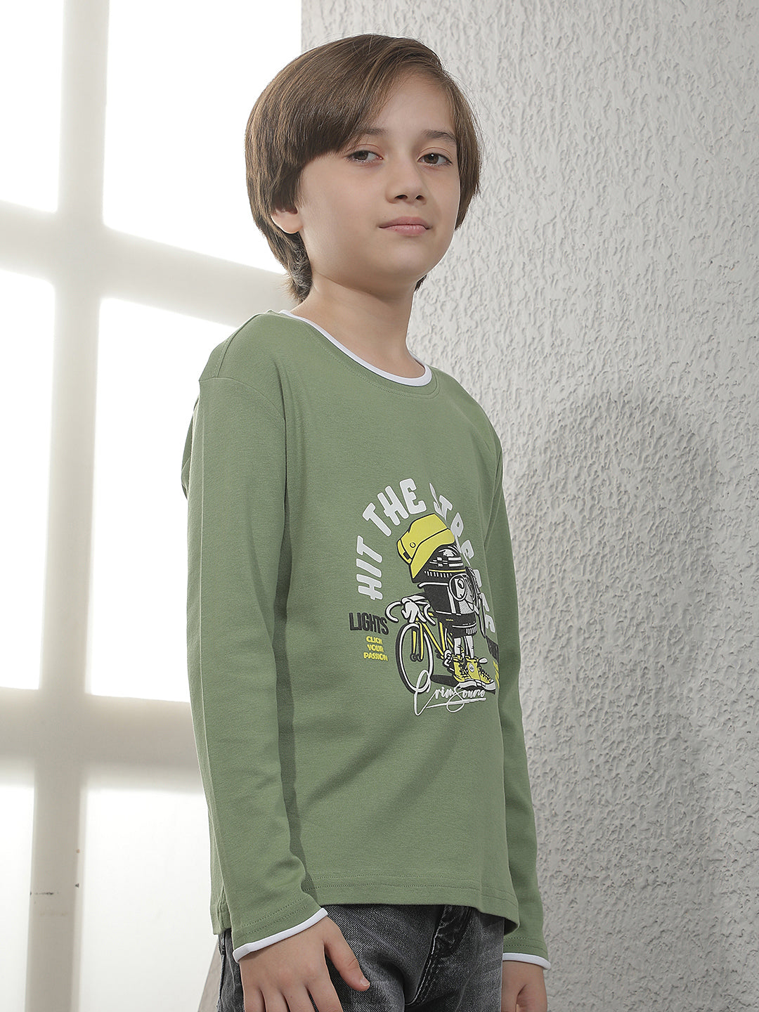 Fern Green Graphic Print 100% Cotton T-Shirt