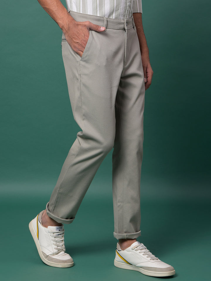 Grey Printed Trousers
