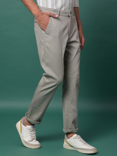 Grey Printed Trousers