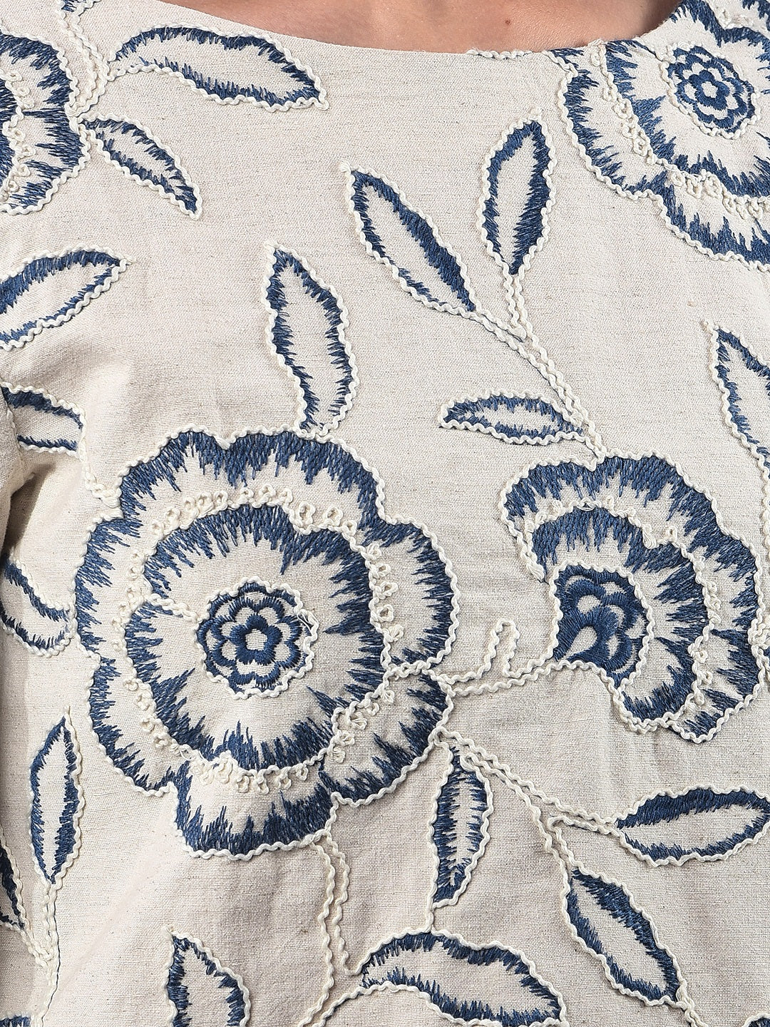 Effortless Floral Embroidered Chic Top