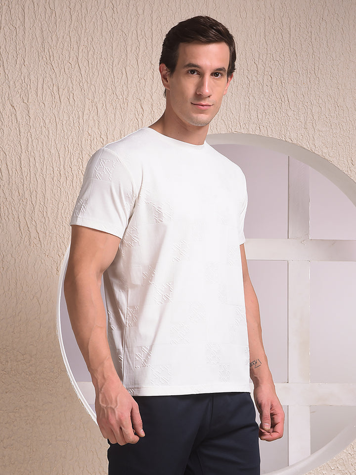 Classic White Jacquard T-Shirt