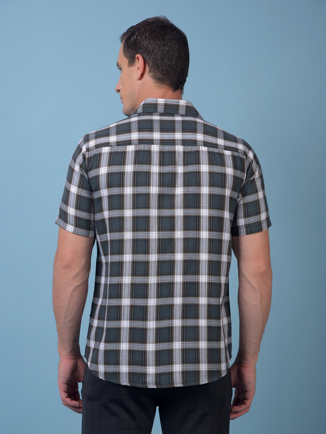 Green Checked 100% Cotton Shirt