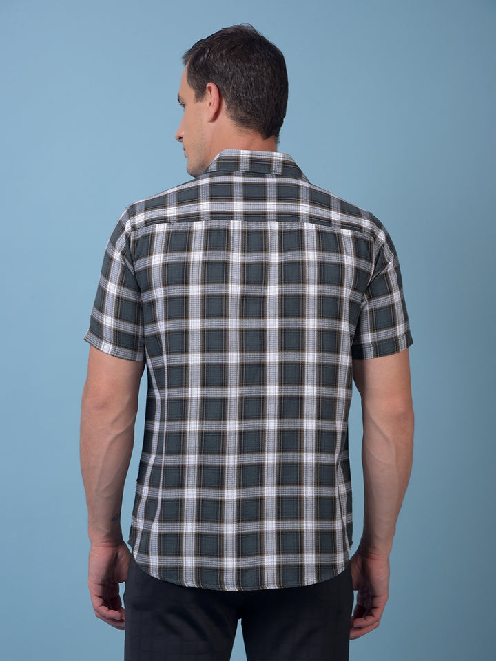 Green Checked 100% Cotton Shirt